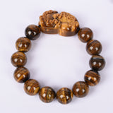 【Tigereye with pixiu carving Bracelet 】Recruit wealth and ward off evil spirits