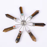 【7 chakra generator】crystal point with Pyramid 7 chakras