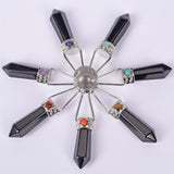 【7 chakra generator】crystal point with Pyramid 7 chakras