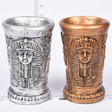 Egyptian pharaoh sphere holder for crystal spheres decoration