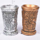 Egyptian pharaoh sphere holder for crystal spheres decoration
