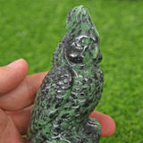 The parrot carving