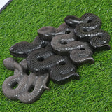 Obsidian snake carving