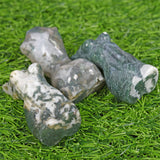 Moss agate women body carvings