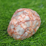 Red Vain agate human brain carving