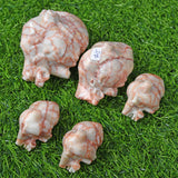 Red vain agate human Heart carving