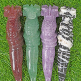 Crystal seahorse wands carving