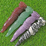Crystal seahorse wands carving