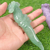 Crystal seahorse wands carving