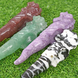 Crystal seahorse wands carving