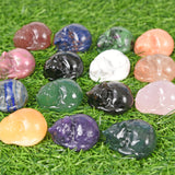 hand carved sleeping Cat High Quality Crystal Animal Folk Crafts quartz jade Sleeping Cat For Gifts