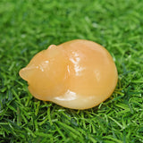 hand carved sleeping Cat High Quality Crystal Animal Folk Crafts quartz jade Sleeping Cat For Gifts