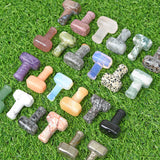 carved Semi-Precious Stone Crafts natural crystals hammer
