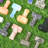 carved Semi-Precious Stone Crafts natural crystals hammer