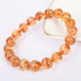 nature yellow color Round beads citrine bracelet