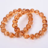 nature yellow color Round beads citrine bracelet
