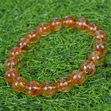 nature yellow color Round beads citrine bracelet
