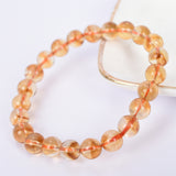 nature yellow color Round beads citrine bracelet