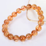 nature yellow color Round beads citrine bracelet