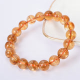 nature yellow color Round beads citrine bracelet