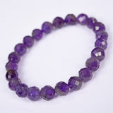 faced amethyst brecelet 8mm