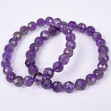 faced amethyst brecelet 8mm