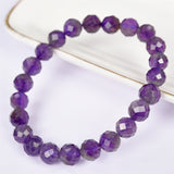 faced amethyst brecelet 8mm