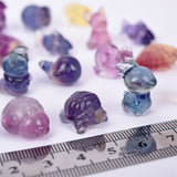 Mini size fluorite Animal carvings