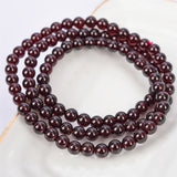 High quality dark red garnet necklace