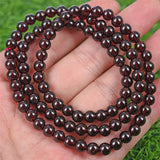 High quality dark red garnet necklace
