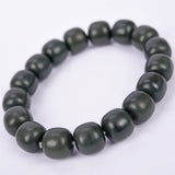 bottle-green hetian jade durm beads brecelet