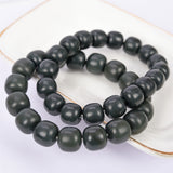 bottle-green hetian jade durm beads brecelet