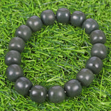 bottle-green hetian jade durm beads brecelet