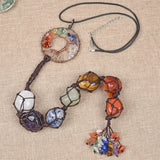 crystal tumble 7 chakra wall hanger