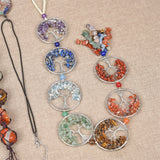 crystal tumble 7 chakra wall hanger