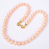 feeded Golden freshwater pearl nacklace