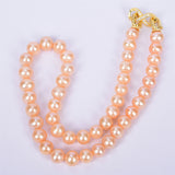 feeded Golden freshwater pearl nacklace