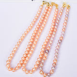 feeded Golden freshwater pearl nacklace
