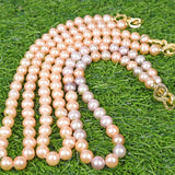 feeded Golden freshwater pearl nacklace