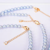 feeded blue freshwater pearl nacklace