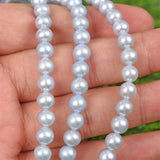 feeded blue freshwater pearl nacklace