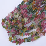 Rainbow tourmaline chips necklace