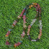 Rainbow tourmaline chips necklace