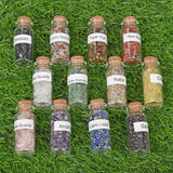 crystal chips bottle set(inluded 12 pcs different materials bottle)