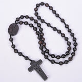 wood DIY Mala Beads Jesus on the Cross