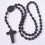 wood DIY Mala Beads Jesus on the Cross