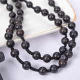 wood DIY Mala Beads Jesus on the Cross