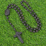 wood DIY Mala Beads Jesus on the Cross