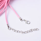 1.5mm 45cm Lobster Clasp Wax Cord Black Leather Rope Jewelry DIY Chain