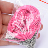 1.5mm 45cm Lobster Clasp Wax Cord Black Leather Rope Jewelry DIY Chain